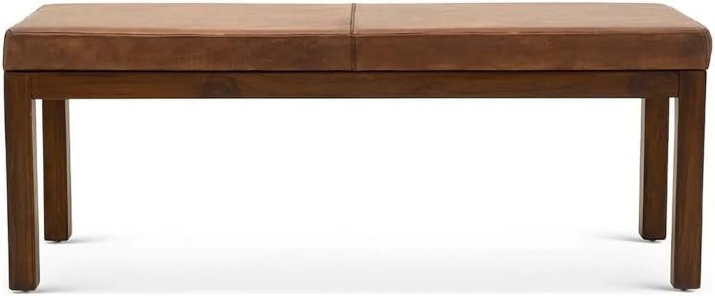 Genuine Leather Rectangular Bench Z17034