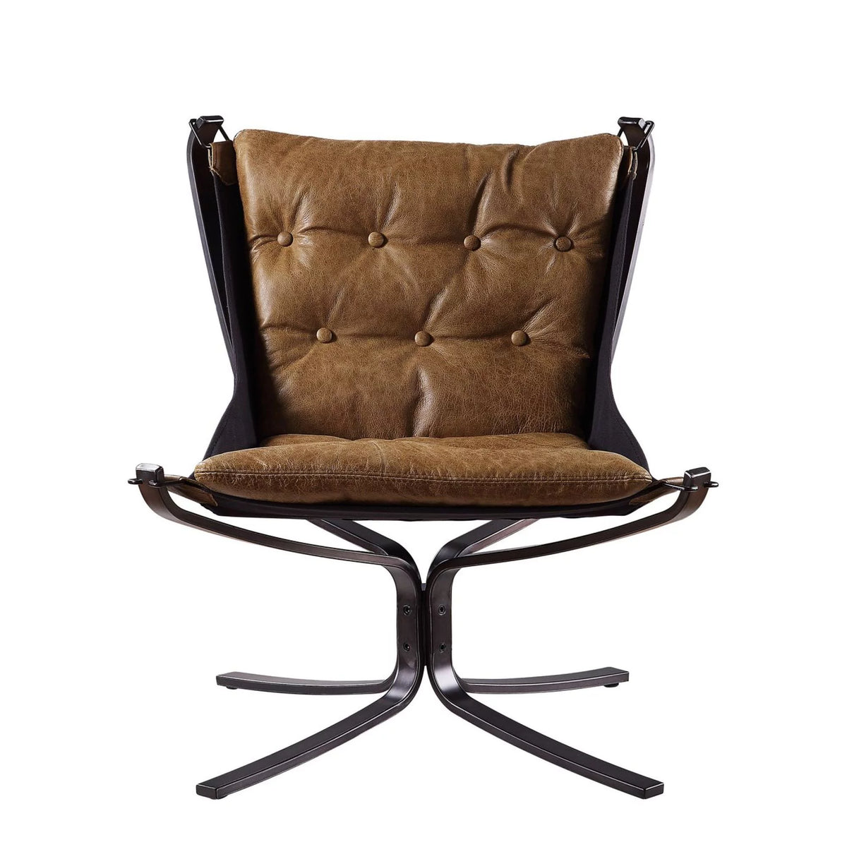 Coffee Top Grain Leather Accent Chair O7075
