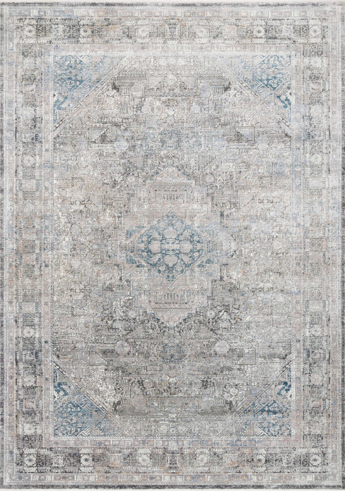 Silver Blue 2'8 x 12' Rug X156