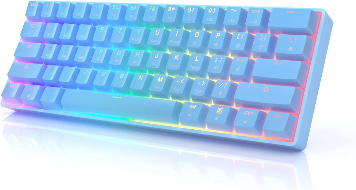 61 Keys Multi Color RGB Backlit Wired Mechanical Keyboard M589409