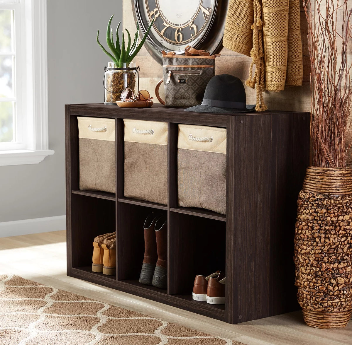 6-Cube Storage Organizer Textured White N941007