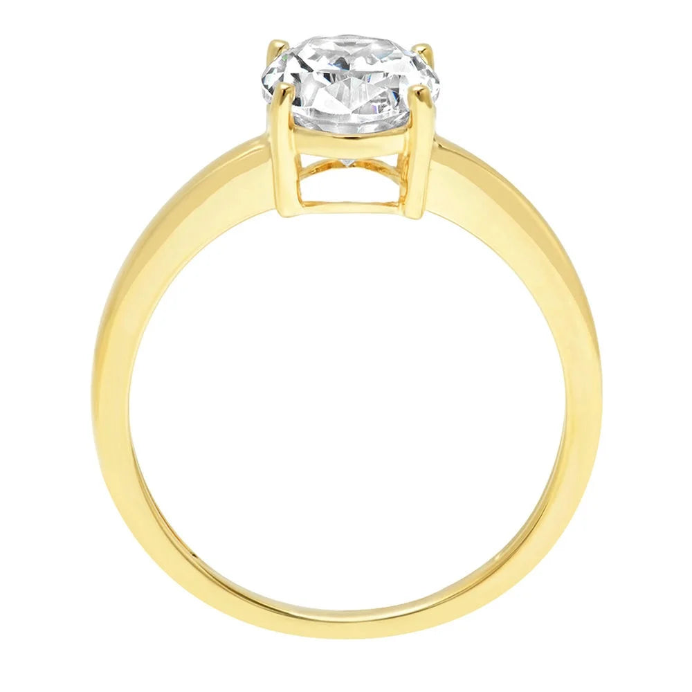 18K Yellow Gold Solitaire Engagement Ring K171