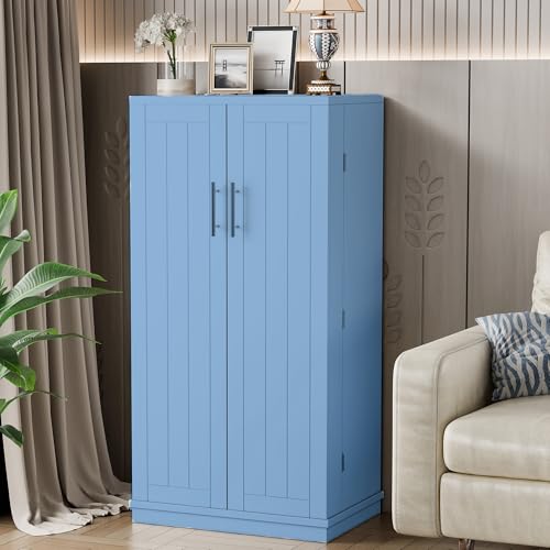 White 5 Layer Storage Cabinet with Adjustable Shelves O502