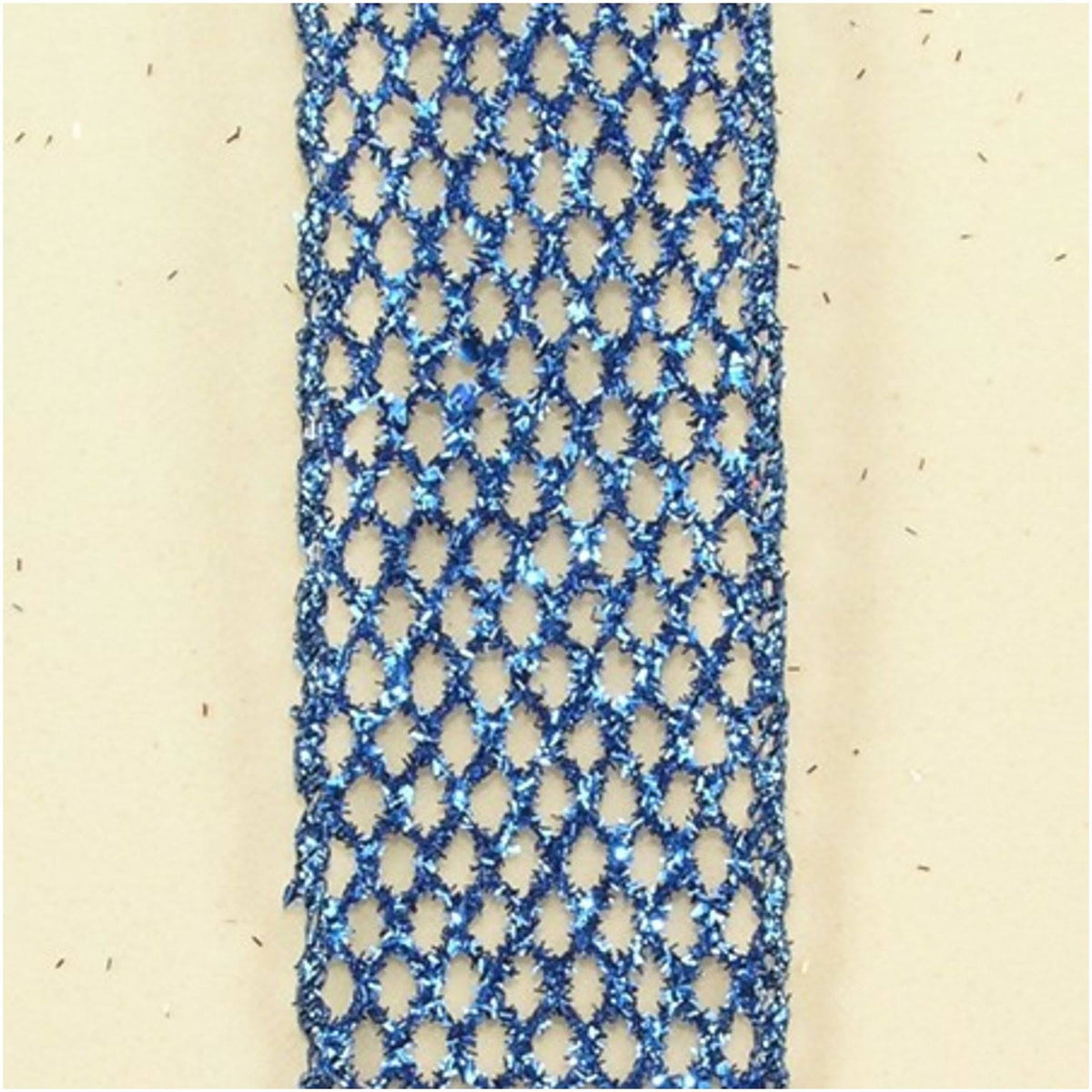 Metallic Blue Wired Mesh Craft Ribbon 20 Yards G219