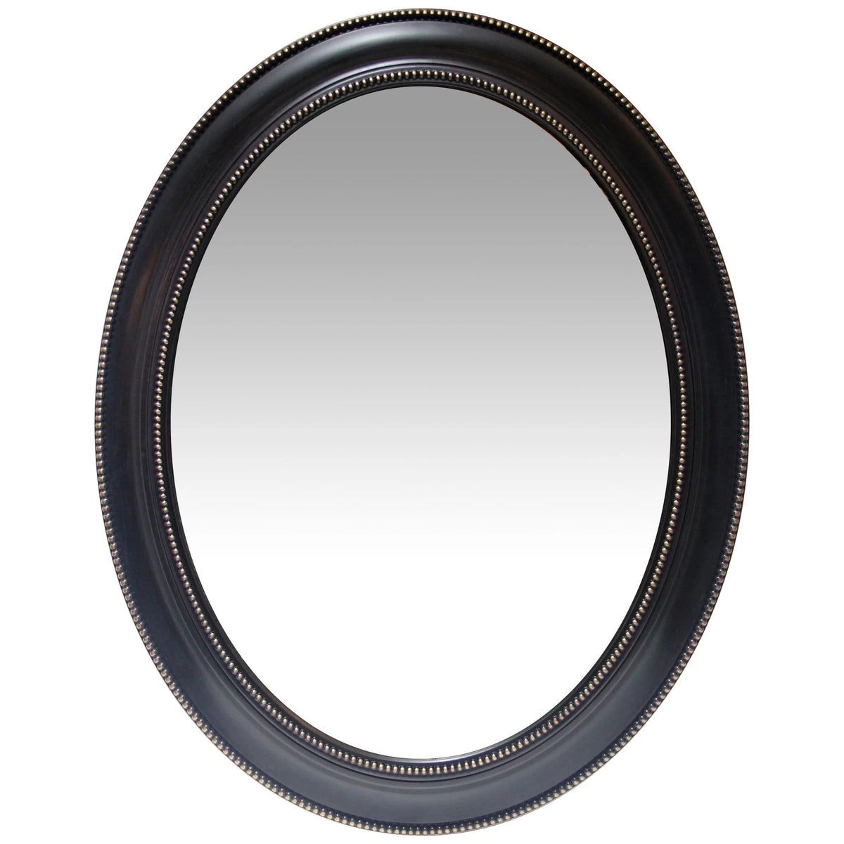 Black and Gold Oval 30-inch Wall Mirror C1237