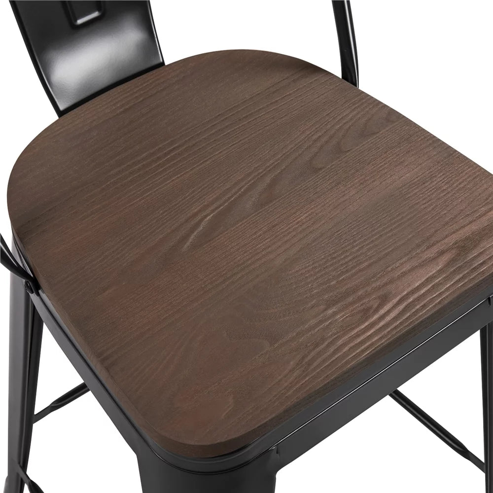 Black Metal Dining Chairs Set of 4 M41075