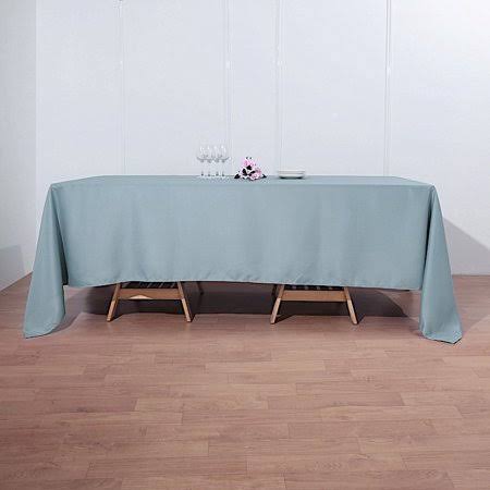 6 Pcs 72x120-Inch Dusty Blue Rectangle Polyester Tablecloths J3010