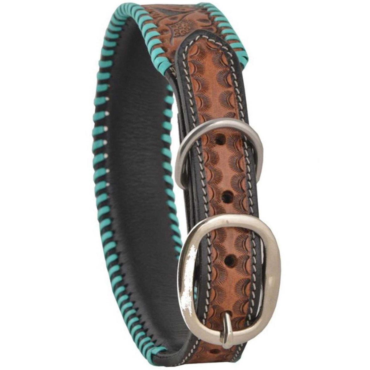 Tooled Leather Dog Collar Z5122