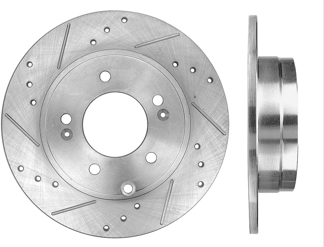 283mm Drilled & Slotted 5 Lug Rotors Pack of 2 O60906