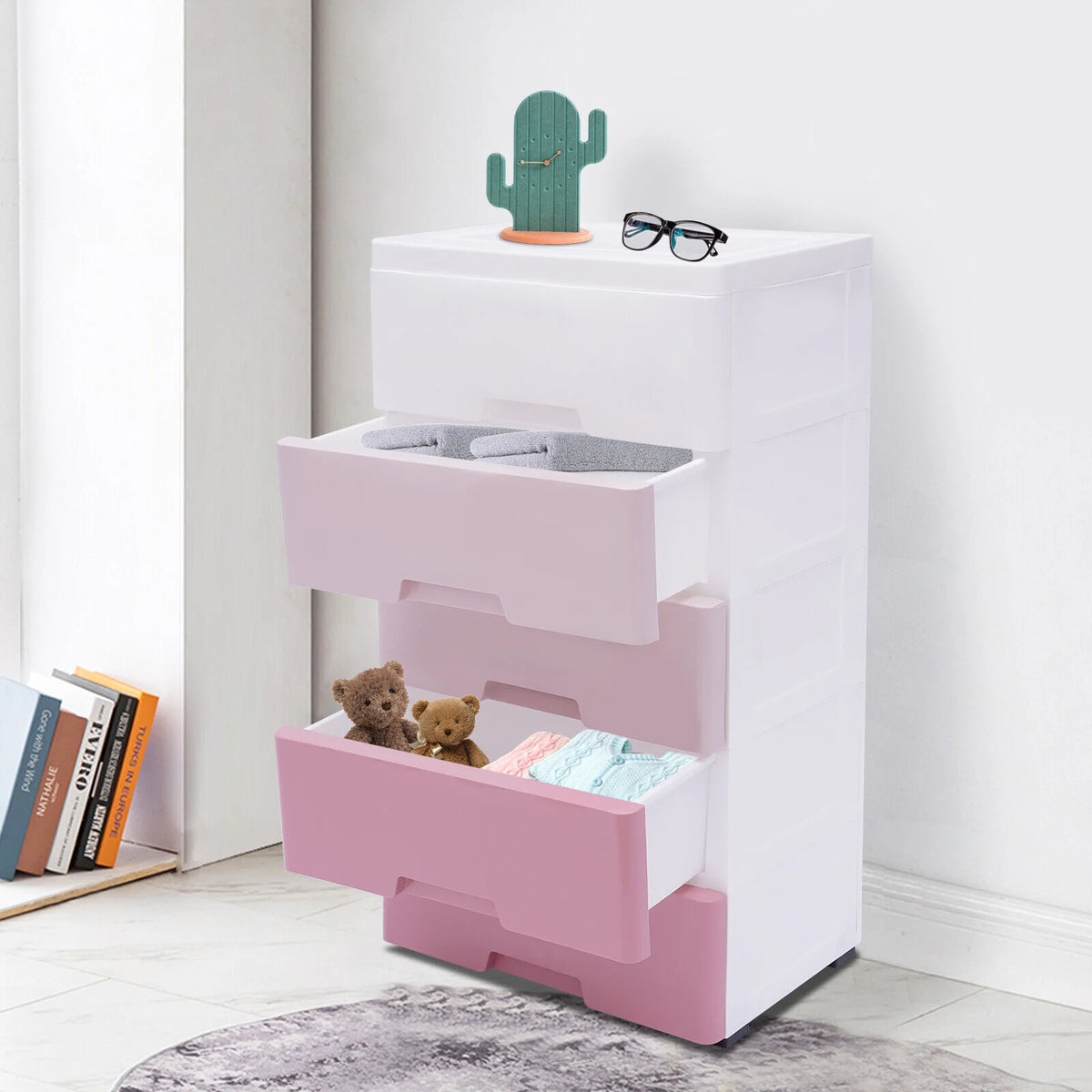 Plastic 5 Drawer Storage Cabinet U440