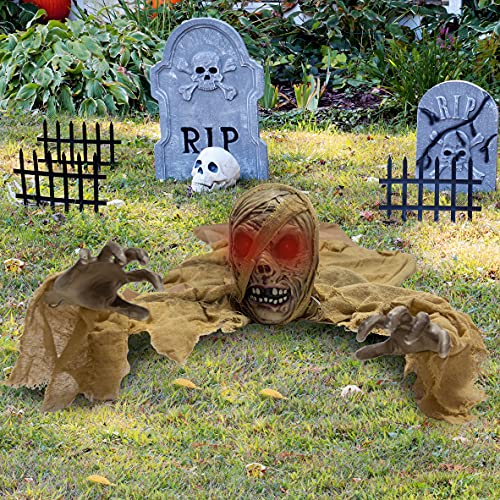 Halloween Outdoor Decoration with Light-up Eyes and Creepy Sound L2934