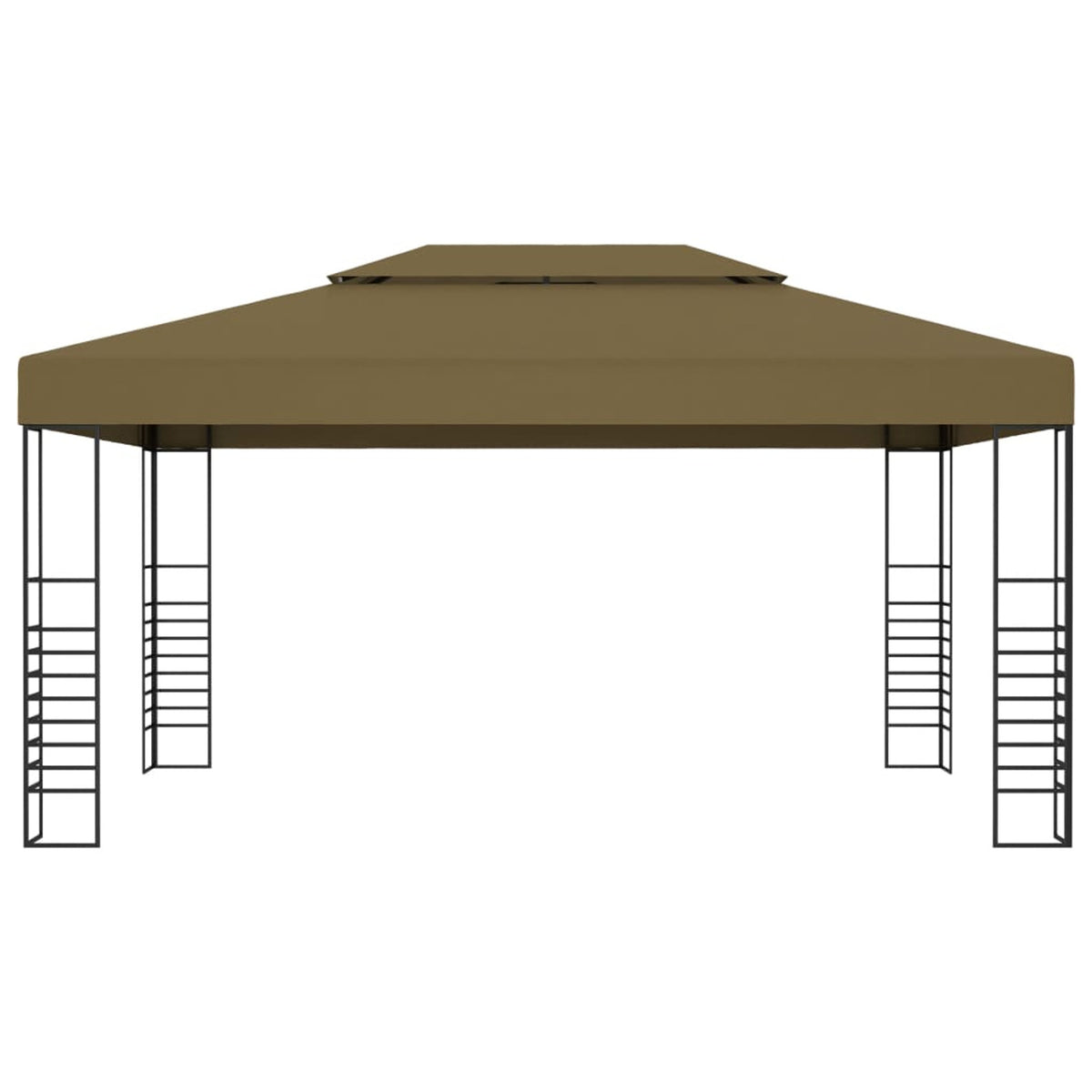 Steel Frame Garden Canopy Tent Sun Shelter Taupe V448