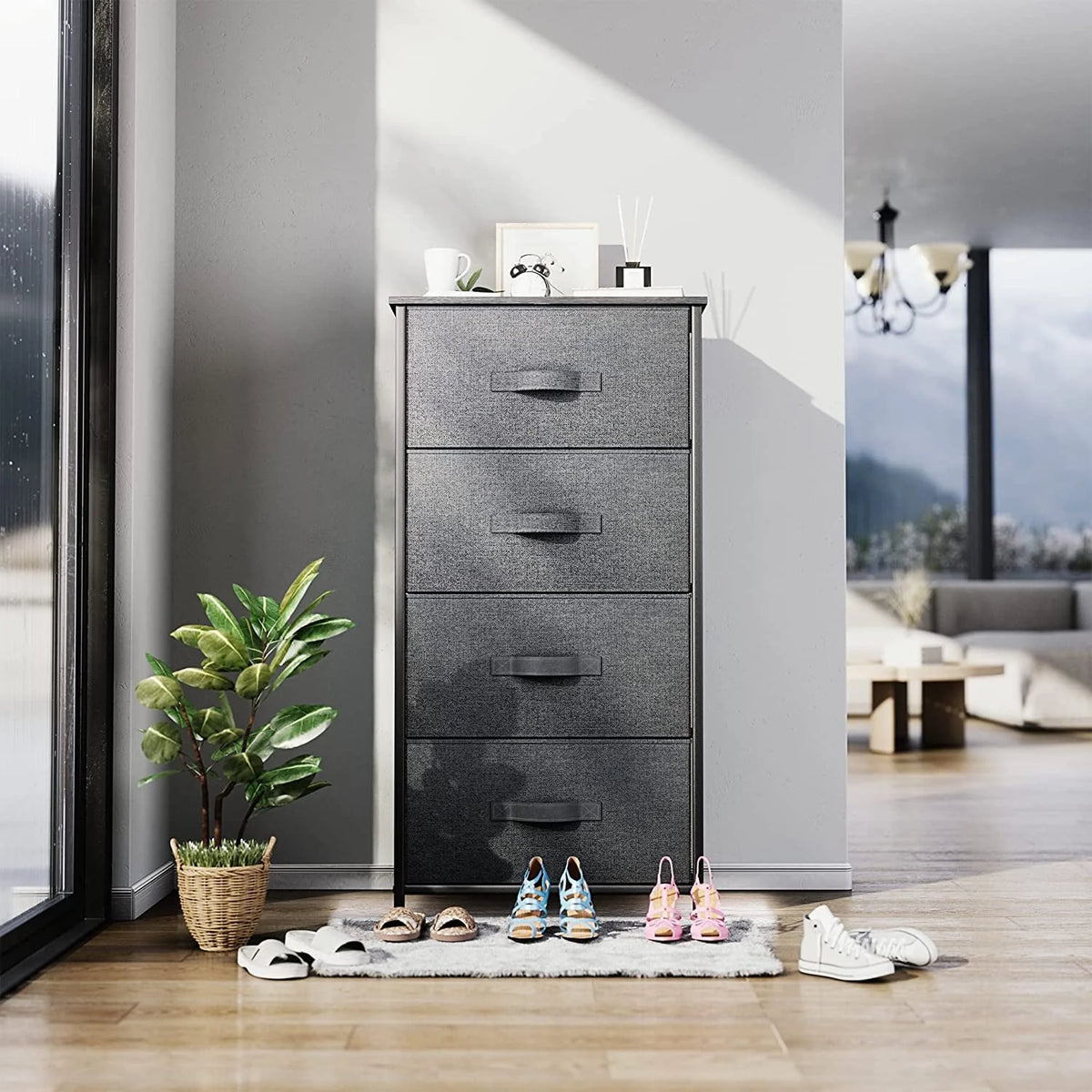 Fabric 4 Drawer Dresser O8280