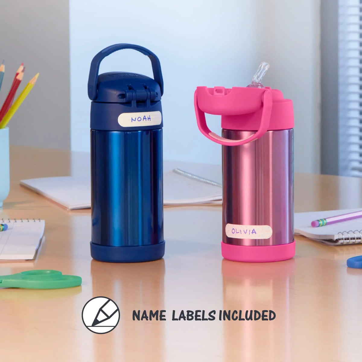 Bluey 12 Ounce Stainless Steel Kids Straw Bottle M5668