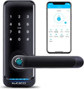 Smart Lock with Handle, Keyless Entry, Fingerprint, Silver W921