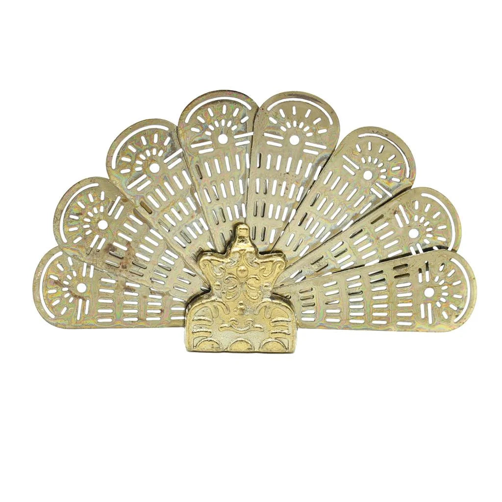 1:12 Scale Metal Peacock Fan Fireplace Screen C9332