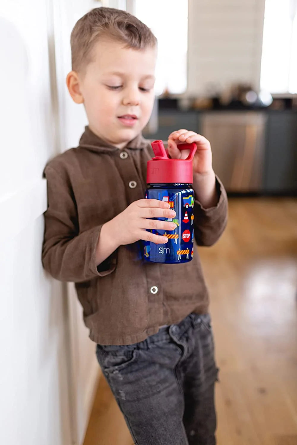 12oz BPA-Free Tritan Kids Water Bottle with Straw Lid F4842