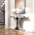 Modern Mirrored Console Table Glass Accent Table F733