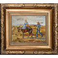 Van Gogh Peasant Couple Going to Work with Florentine Gold Frame P95308