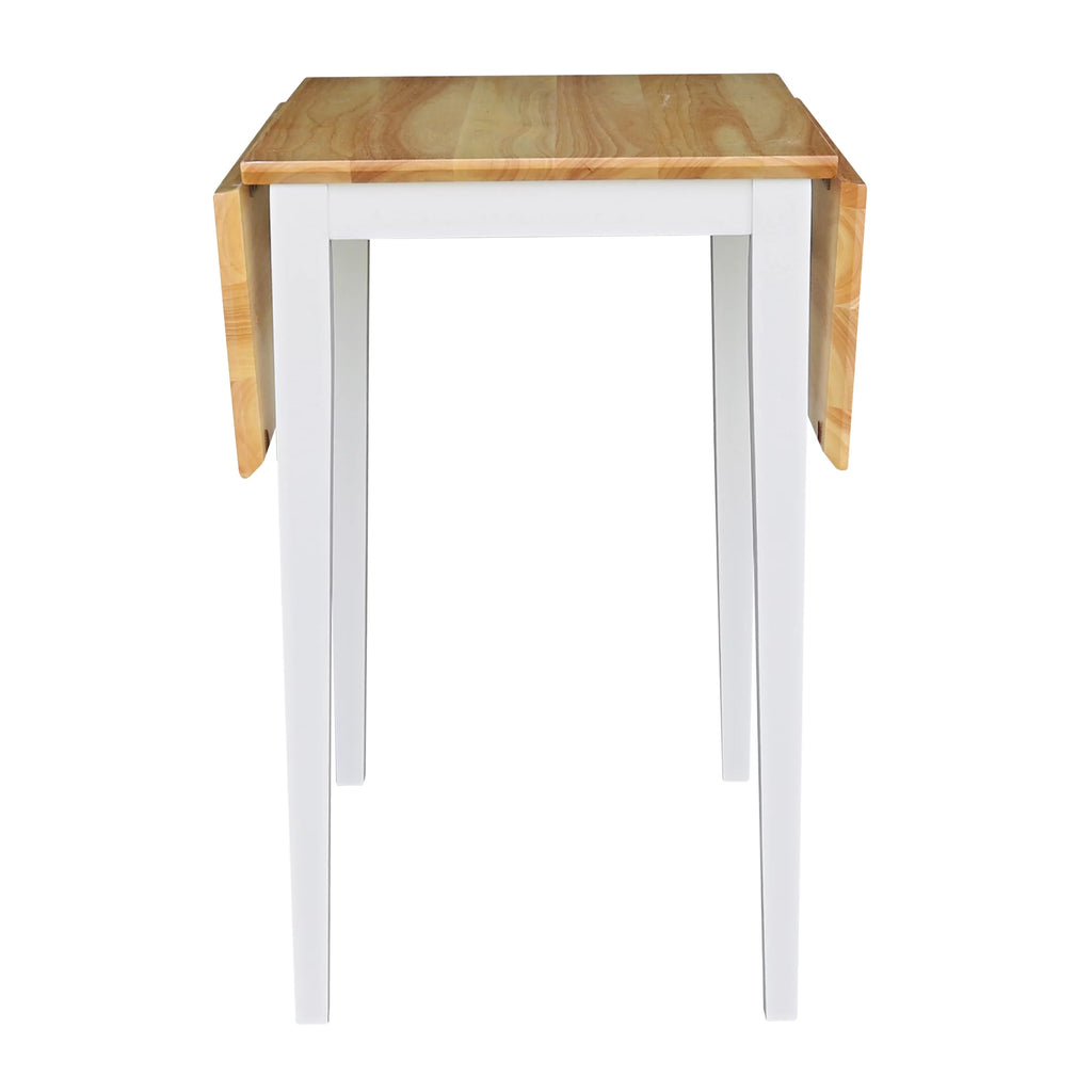 Small Dropleaf Table in White and Natural U14336