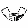 Wing Nut, steel, pk725 S767