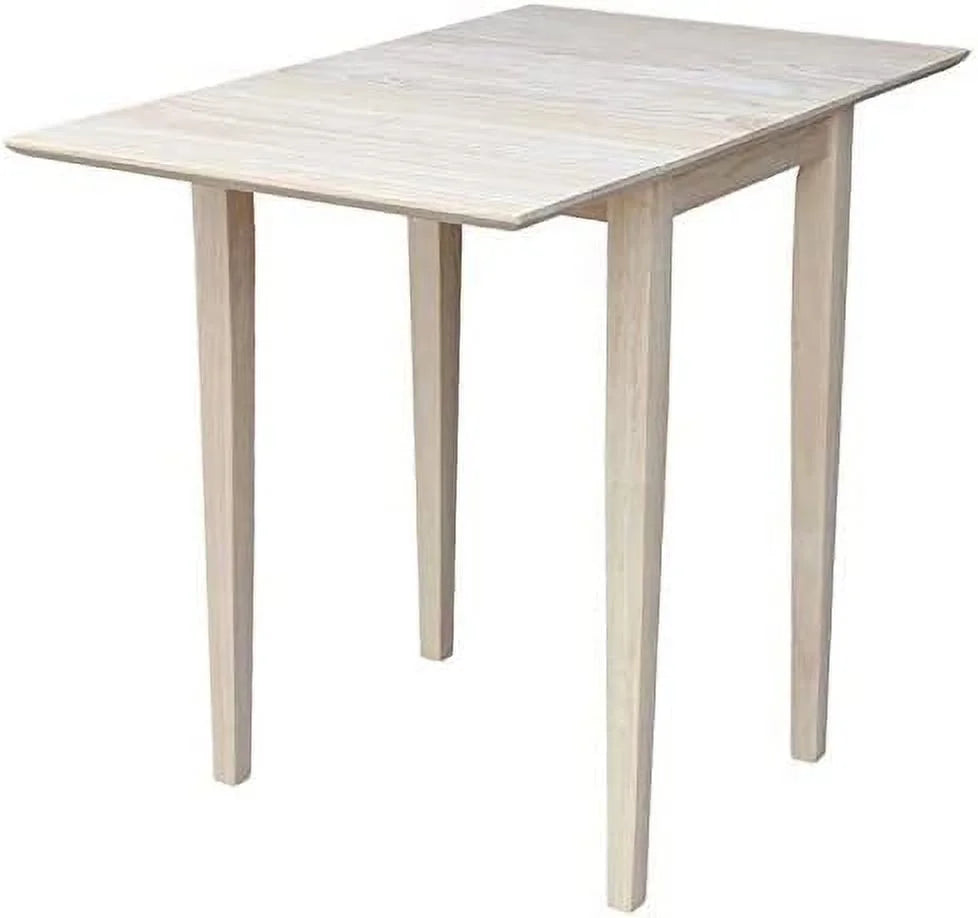 Unfinished Natural Wood Drop Leaf Dining Table B662