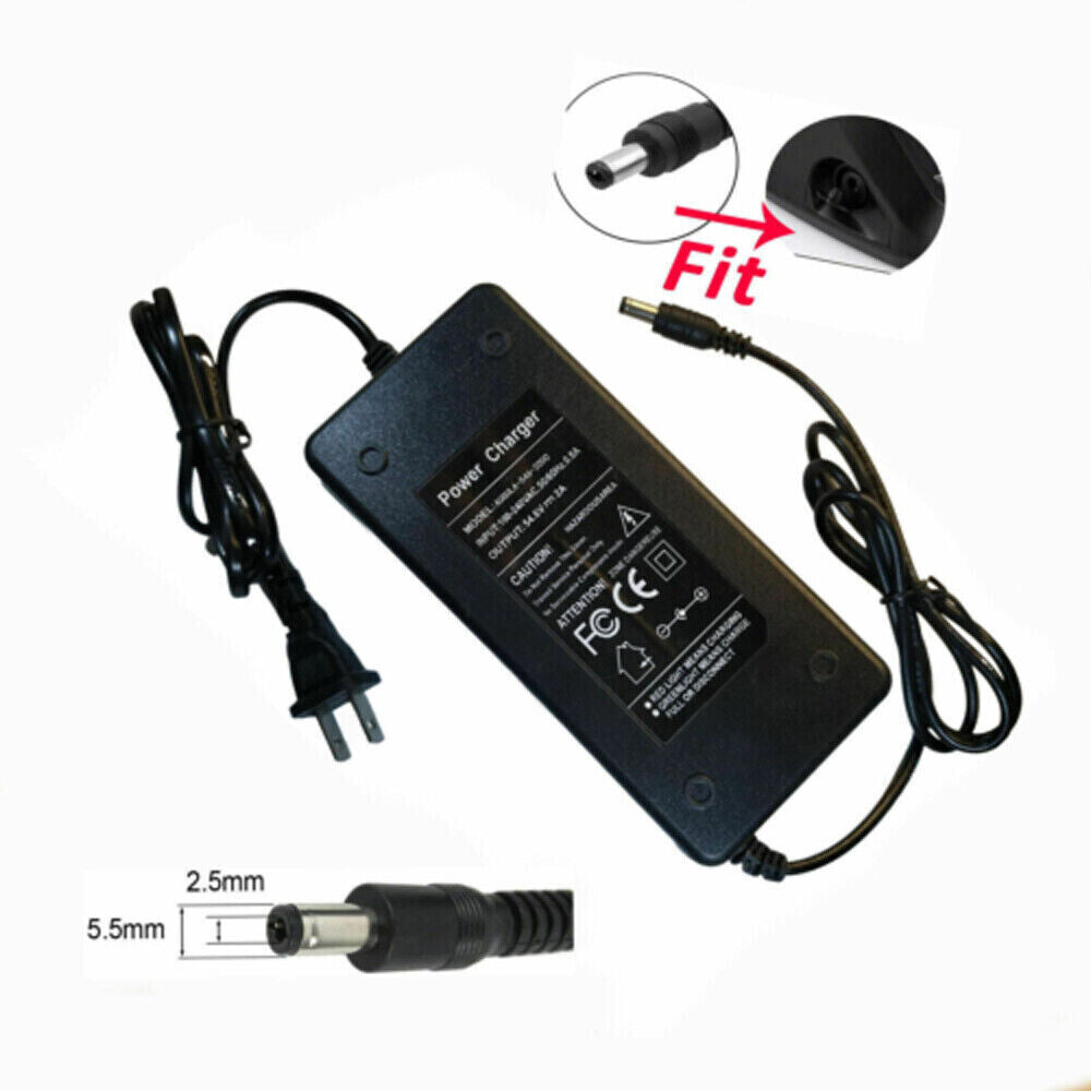 54.6V 2A Charger Adapter for 48V Li-ion Battery Ebike Scooter R1525