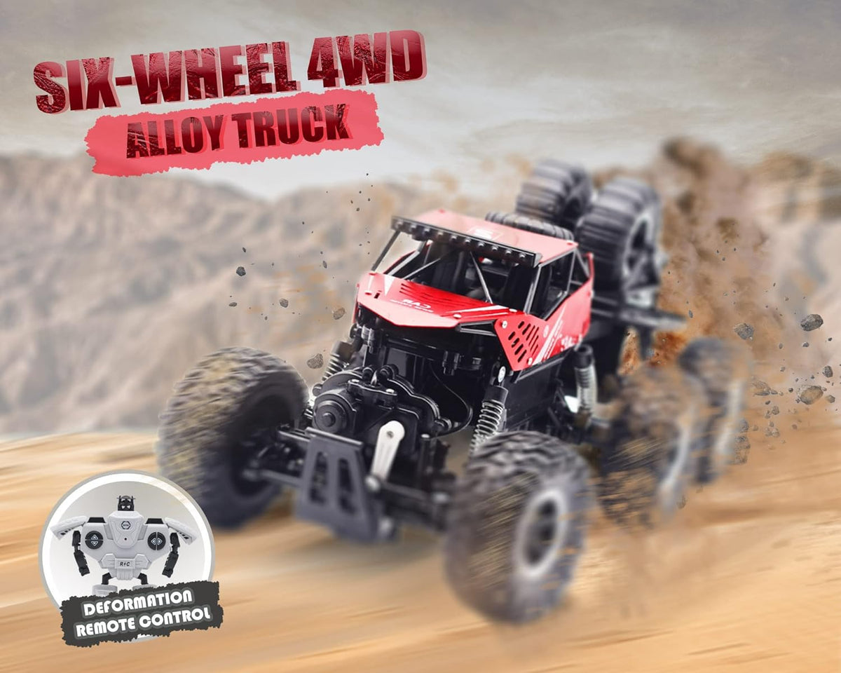 1:12 Alloy Body Six-Wheel Remote Control Monster Trucks Pack of 2 B140