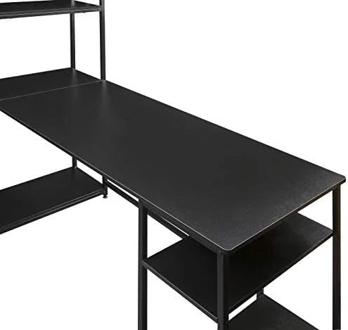 L-Shaped Computer Desk with Hutch Bookshelf Z935