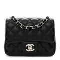Lambskin Quilted Mini Square Flap Black F33740