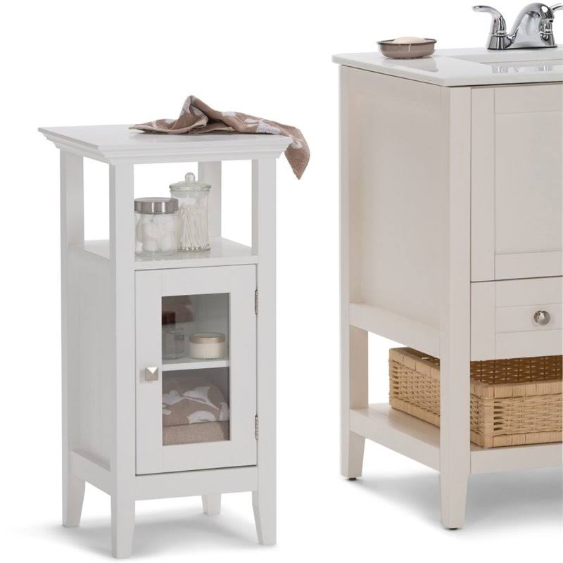 Pure White Floor Storage Bath Cabinet L749217