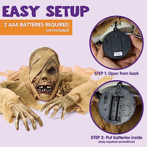 Halloween Outdoor Decoration with Light-up Eyes and Creepy Sound L2934
