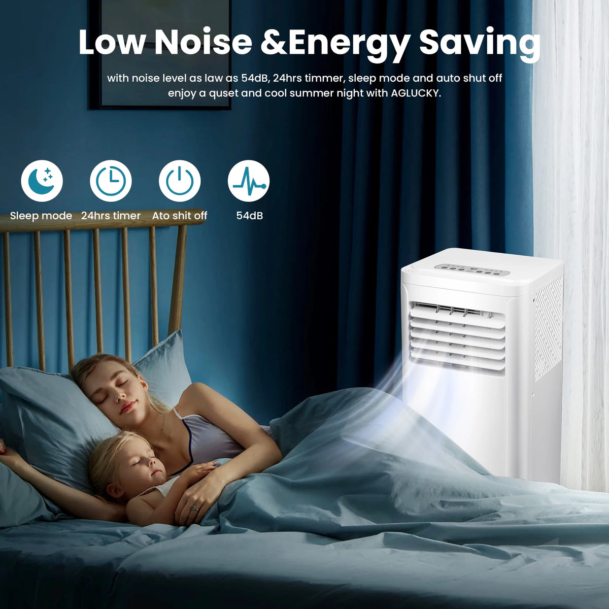 6000BTU 3-in-1 Portable Air Conditioner with Dehumidifier Fan White C82864
