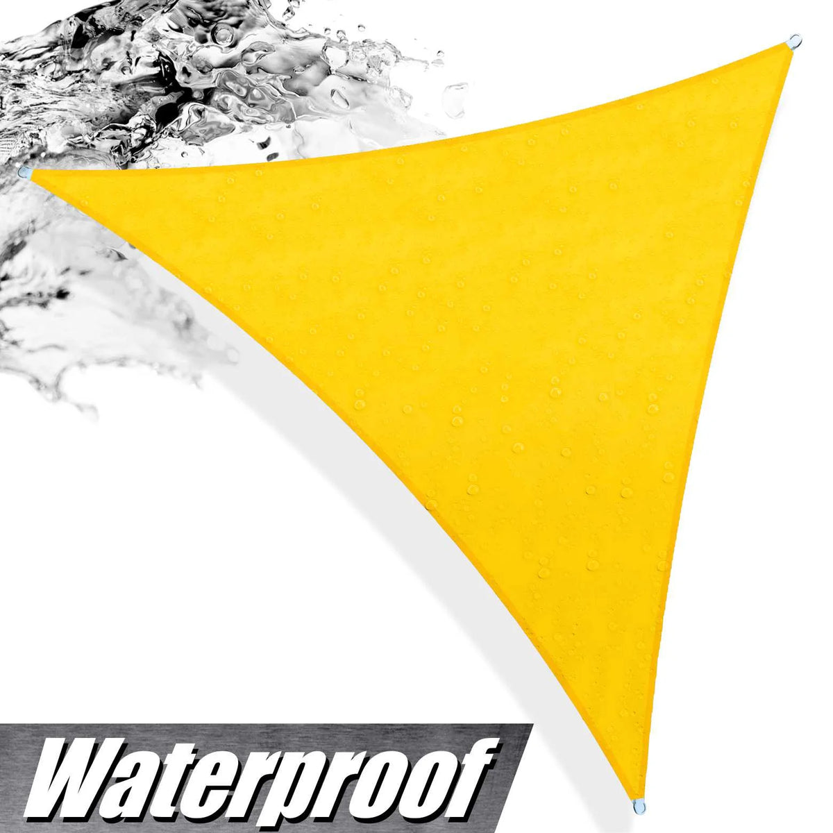 Yellow Triangle Waterproof Sun Shade Sail Canopy B944047