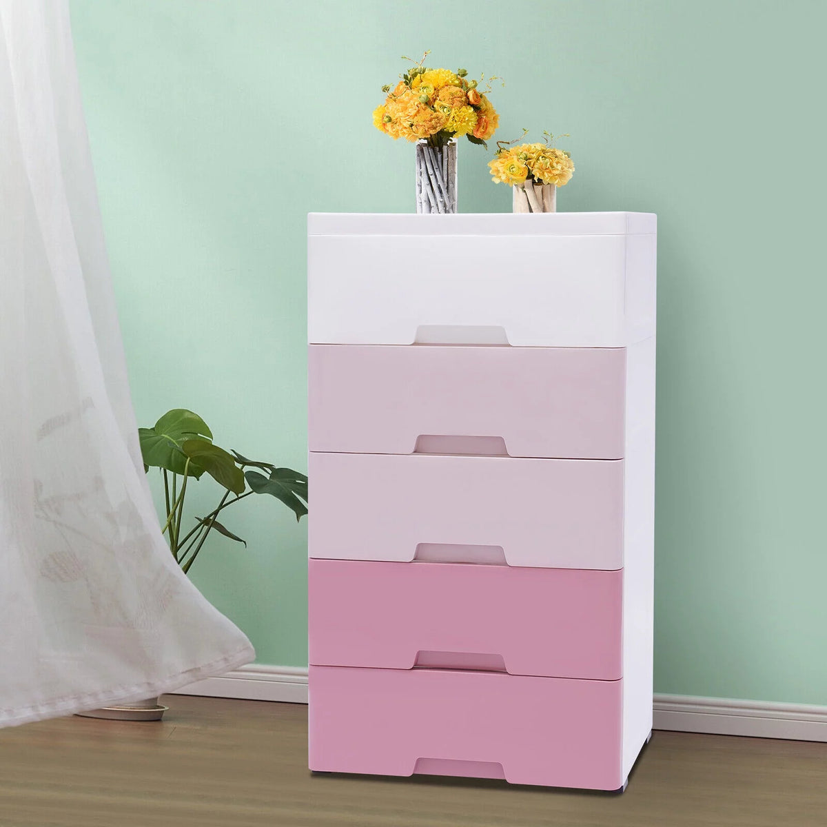 Plastic 5 Drawer Storage Cabinet U440