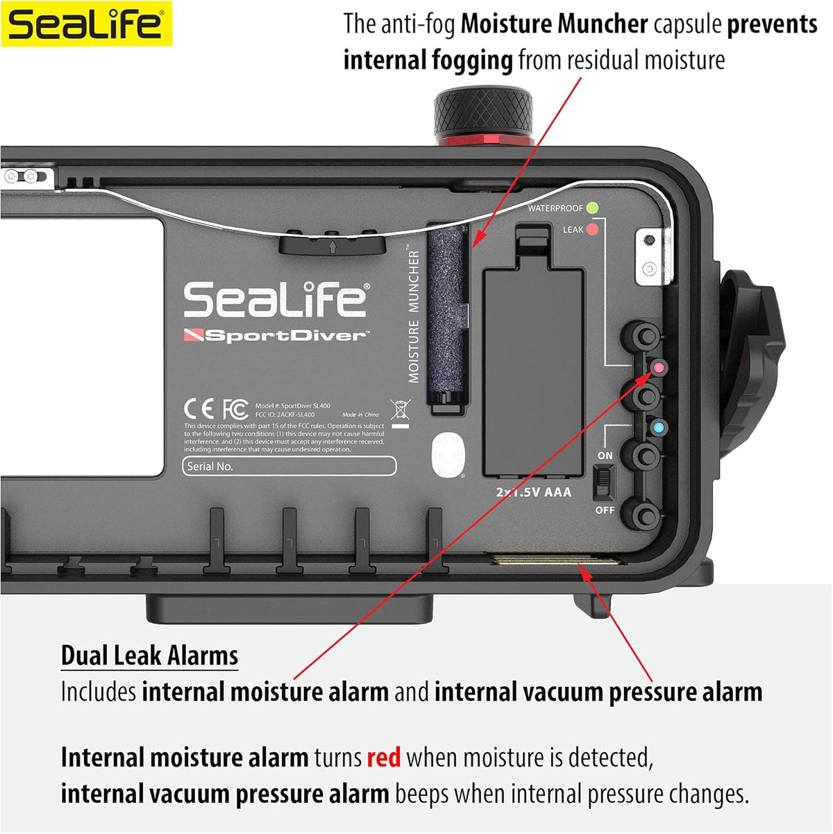Waterproof Underwater Smartphone Scuba Case, Black, Without Light P145