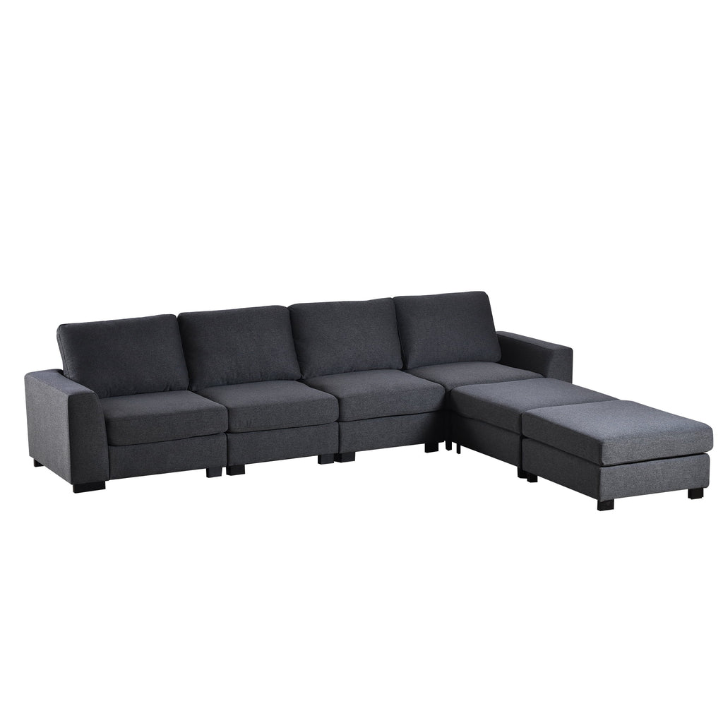 U Shaped Sofa with Removable Ottomans V643733