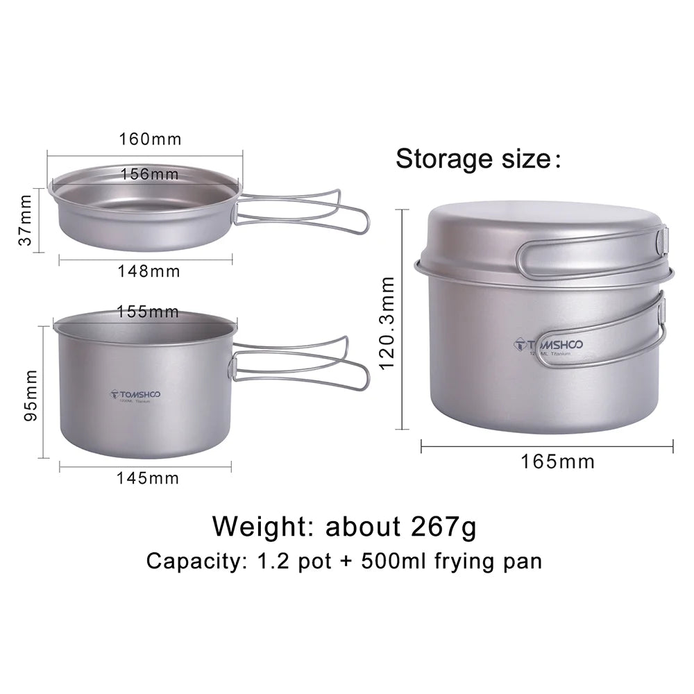 Titanium Pot and Plate Set with Frying Pan X36250