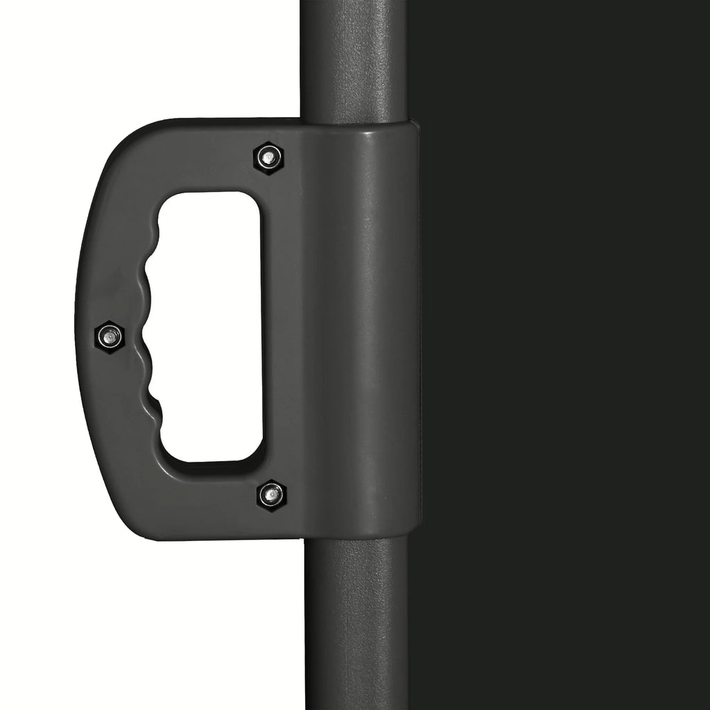 Black Retractable Privacy Screen Side Awning T75114