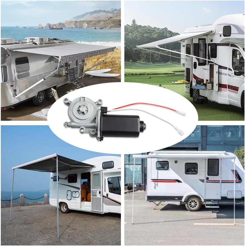 RV Power Awning Motor Replacement with Dual Connector D639