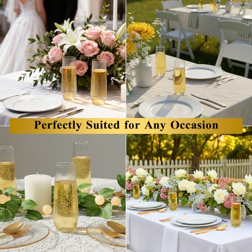 Clear 9oz Stemless Disposable Champagne Flutes D5045