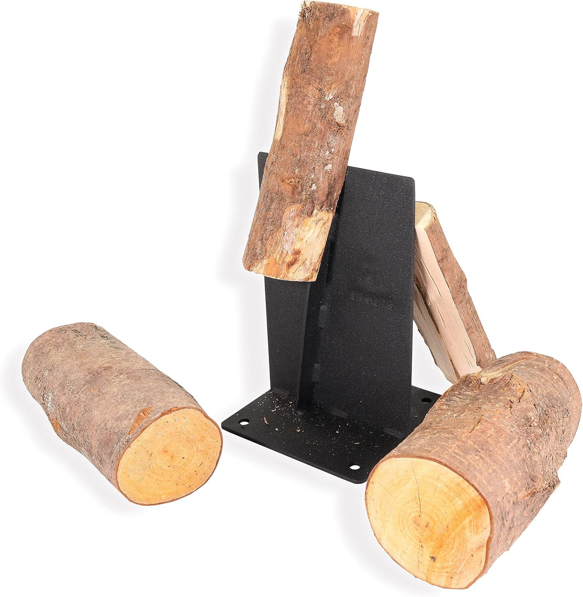 Heavy-Duty Carbon Steel Firewood Splitter, Portable, Rust-Proof, Sharpening File, Pack of 2 R106