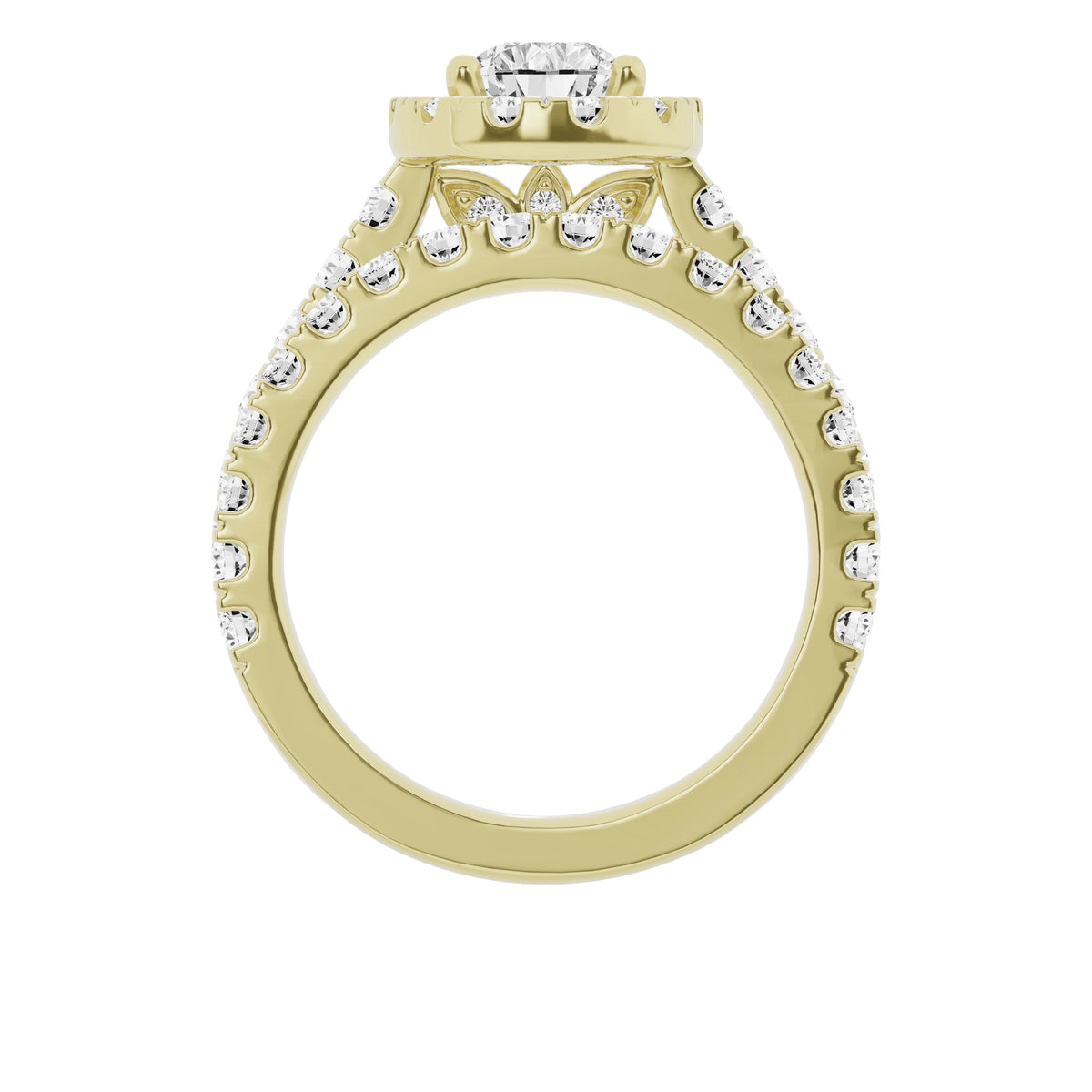14K Yellow Gold Pear Solitaire Bridal Set E3310