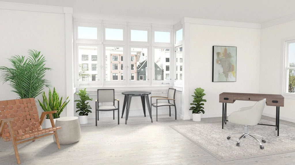 Laptop Table with Drawers Metal Legs Computer Desk A8034