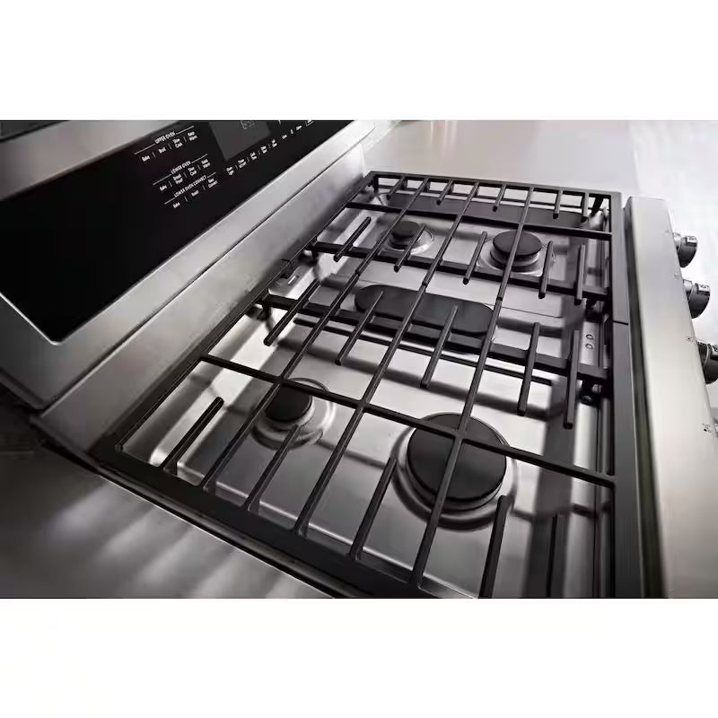 6.0 cu. ft. Double Oven Gas Range with Self-Cleaning Convection Oven in White U187