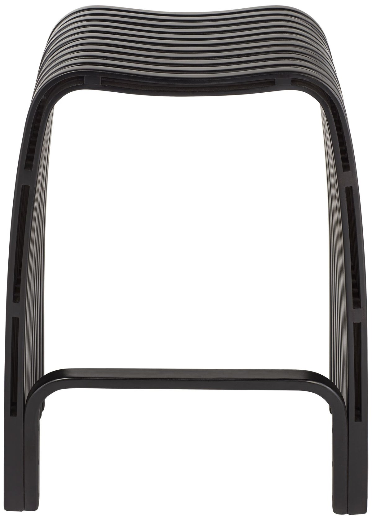 Bamboo Bar Stool Black 24" High with Footrest A1152