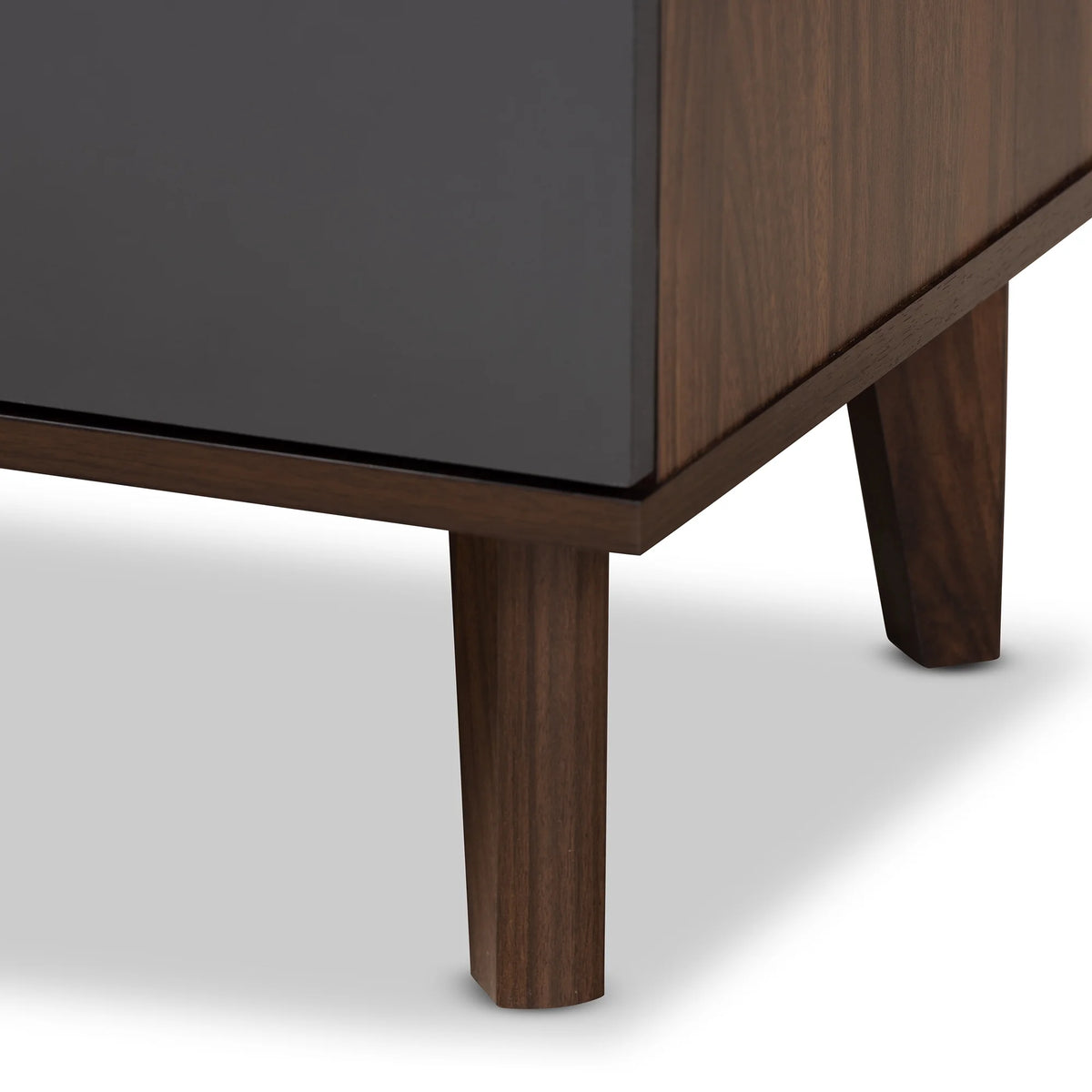 Walnut Brown and Grey Finished Wood TV Stand T657421
